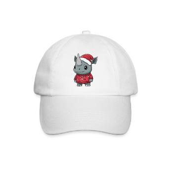 Noël rhinocéros Noël - Casquette classique - blanc/blanc - Devant
