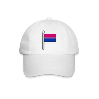 Bisexual Pride Flag  - Baseball Cap - white/white - Front