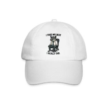 Office wolf with tie - Baseball Cap - white/white - Front