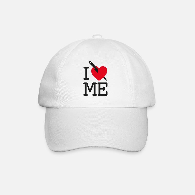 JE M’AIME - JE ME DÉTESTE ! - Casquette classique - blanc/blanc