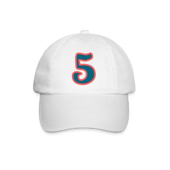 5. ANNIVERSAIRE. 5 ANS. 5e ANNIVERSAIRE - Casquette classique - blanc/blanc - Devant