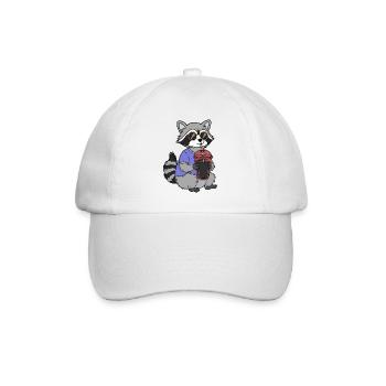Raton laveur frais avec lunettes de soleil - Casquette classique - blanc/blanc - Devant