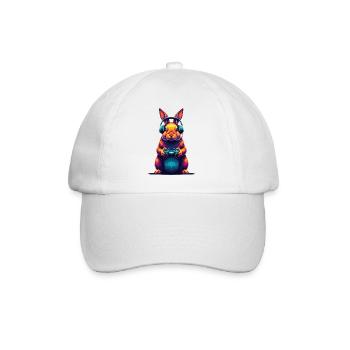 Rabbit Games Animal Video Games Fun - Baseball Cap - white/white - Front