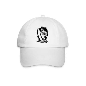 Sailing Yacht Sailing Ship with Compass Nautical Chart Sailing - Baseball Cap - white/white - Front