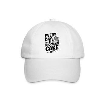 Every Day is Chocolate Cake Day - Baseball Cap - white/white - Front