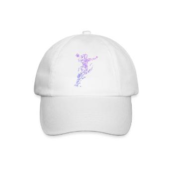 Iconisches Handball Motiv fuer Frauen - Baseballkappe - Weiß/Weiß - Vorne