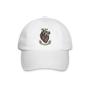 Cœur Steampunk avec Gears Dark Academia - Casquette classique - blanc/blanc - Devant