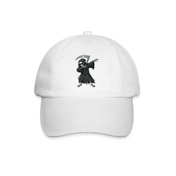 Dabbing Grim Reaper – Dessin animé Drôle du Crâne - Casquette classique - blanc/blanc - Devant