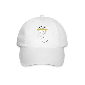 It's fine, totally fine man - ironic - Baseball Cap - white/white - Front