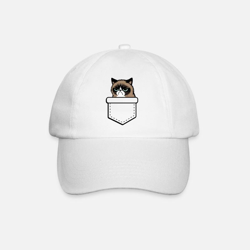 grumpy - Baseball Cap - white/white