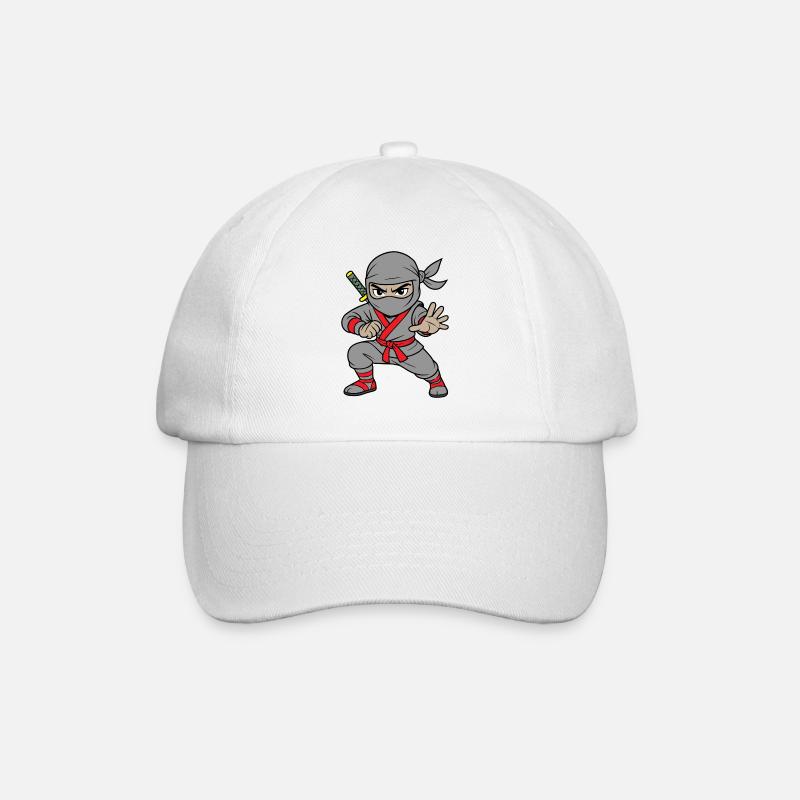 Ninja Gris Guerrier de l’Ombre - Casquette classique - blanc/blanc