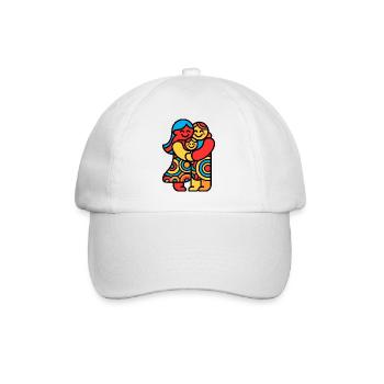 Colorful Family Pop Art Plush Toy - Baseball Cap - white/white - Front
