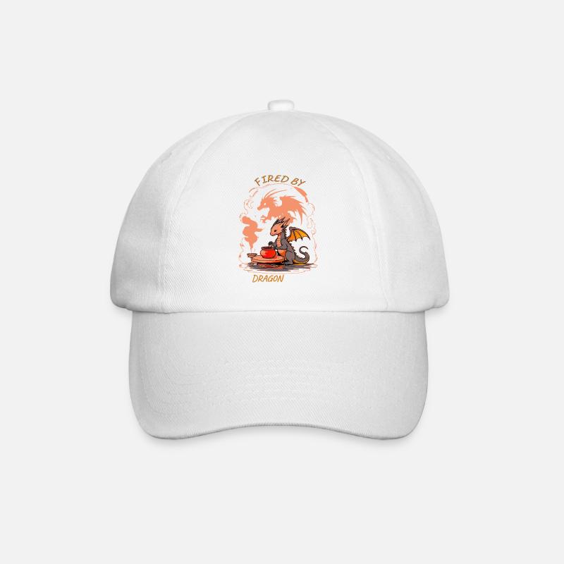 Dragon Forge - Fired by Magic Pottery Art - Baseball Cap - white/white