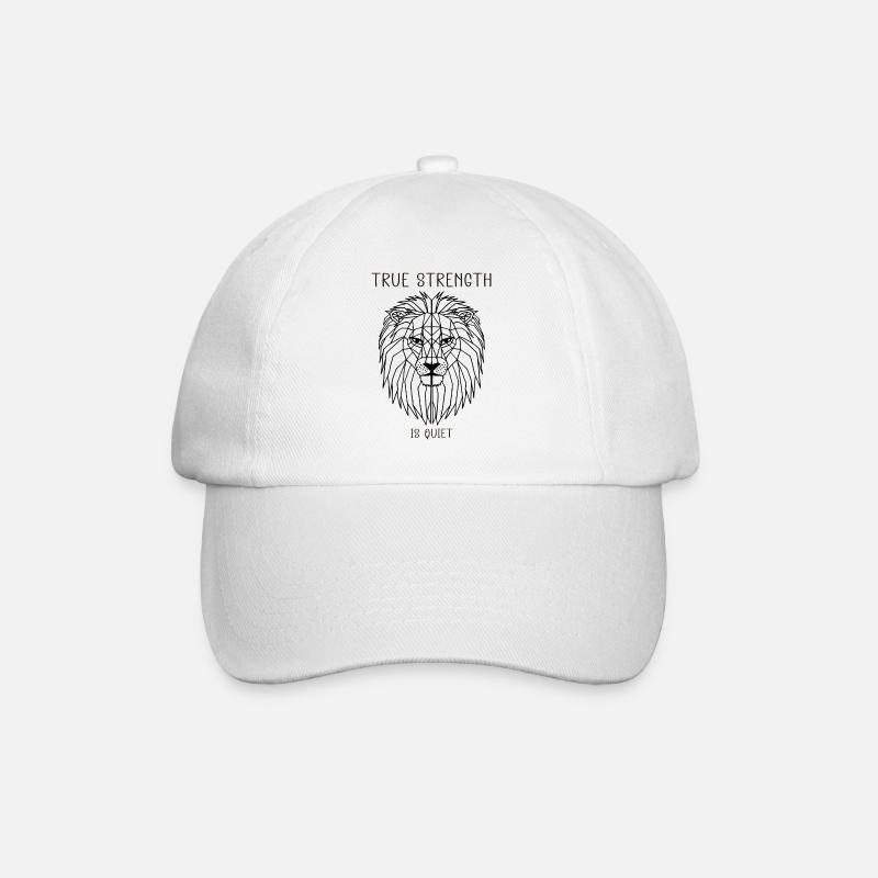 true strength is quiet - Baseball Cap - white/white