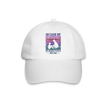 En cas d’urgence, mon groupe sanguin est Maman Shirt - Casquette classique - blanc/blanc - Devant