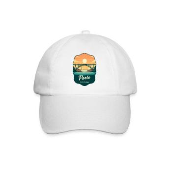 Porto Dom Luis Bridge Retro Travel Badge - Baseball Cap - white/white - Front