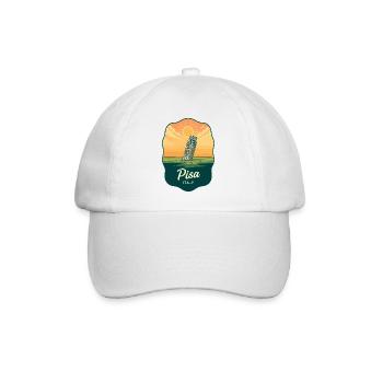 Insigne vintage Sunset de la Tour de Pise - Casquette classique - blanc/blanc - Devant