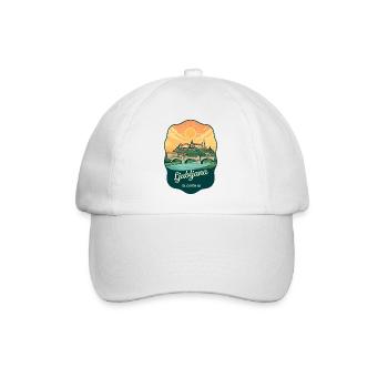 Ljubljana Triple Bridge Vintage Sunset Badge - Baseball Cap - white/white - Front