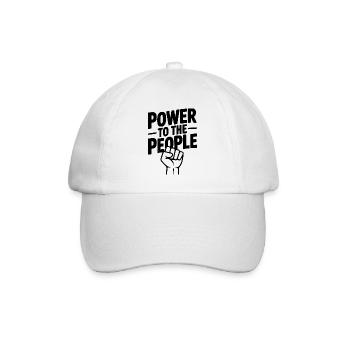 Power to the People - Baseball Cap - white/white - Front