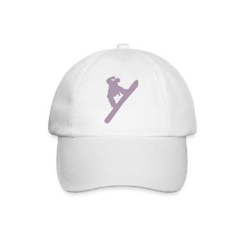 Silhouette de snowboarder Sport d’hiver Neige - Casquette classique - blanc/blanc - Devant