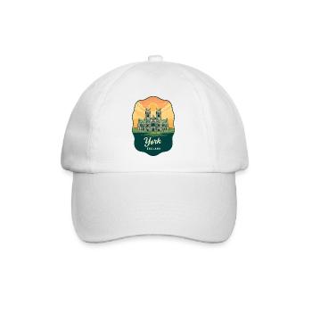 York Minster Cathedral Vintage Sunset Badge - Baseball Cap - white/white - Front
