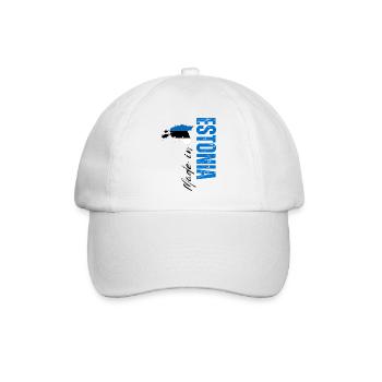 Fabriqué en Estonie, né en Estonie - Casquette classique - blanc/blanc - Devant