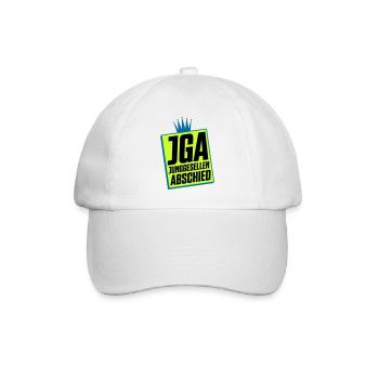 Junggesellenabschied JGA Neon Design - Baseballkappe - Weiß/Weiß - Vorne