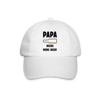 Papa a besoin de plus de bière ! (Bière Père Papa / POS 2C) - Casquette classique - blanc/blanc - Devant