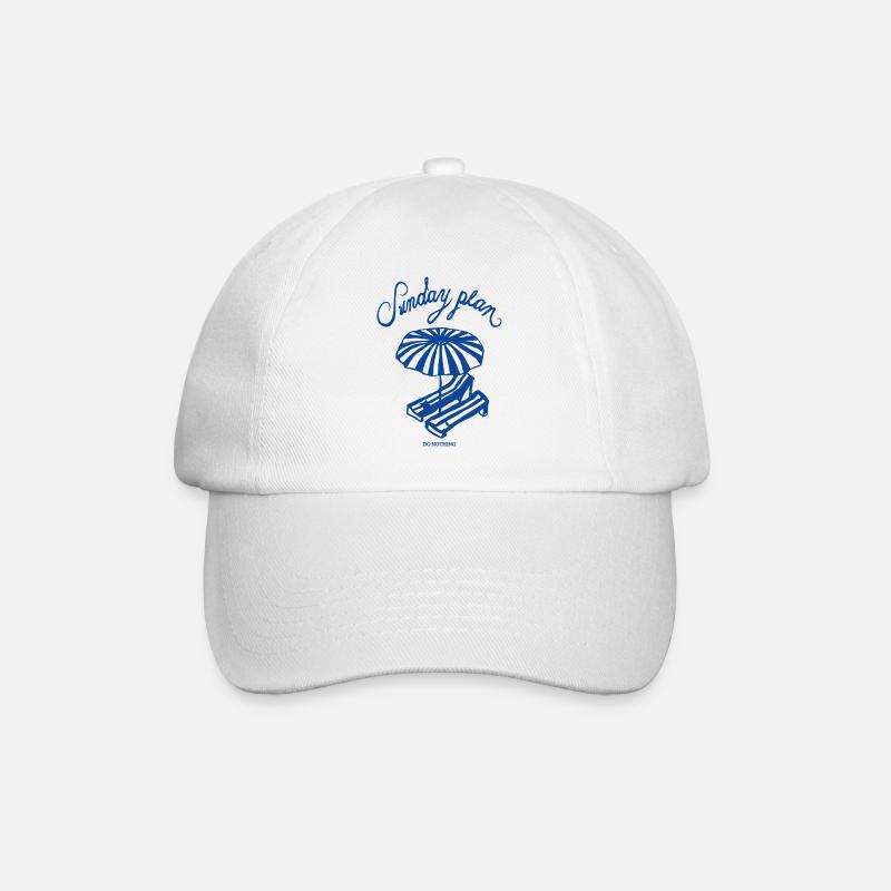 Plage de repos du dimanche - Casquette classique - blanc/blanc