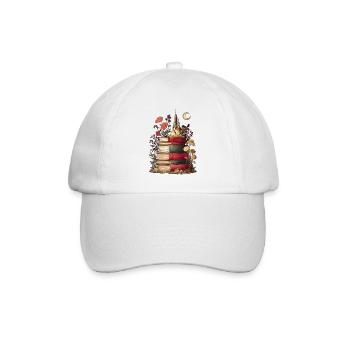 Books Stacks of books - Baseball Cap - white/white - Front