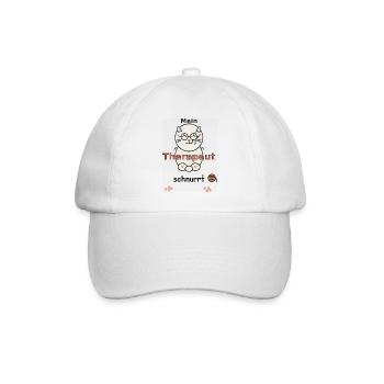 MEIN THERAPEUT SCHNURRT - Baseballkappe - Weiß/Weiß - Vorne