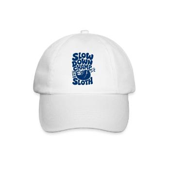 Slow Down Champ Sloth Design - Baseball Cap - white/white - Front
