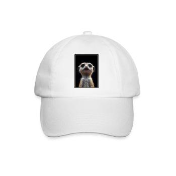 Meerkat Erdmännchen - Baseballkappe - Weiß/Weiß - Vorne