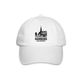 Hamburg Uhlenhorst Silhouette Alster - Baseballkappe - Weiß/Weiß - Vorne