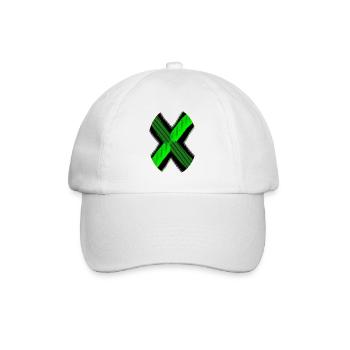 Neon X Pattern Green Black - Baseball Cap - white/white - Front