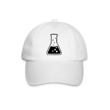Chemie_Symbol_schwarzweiss_Wissenschaft_science - Baseball Cap - white/white - Front