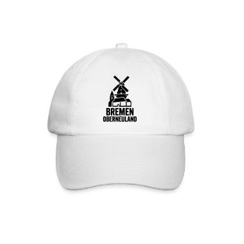 Oberneuland Bremen Skyline - Baseballkappe - Weiß/Weiß - Vorne