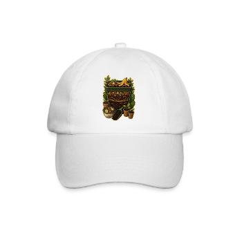 Worm compost garden cross-section - Baseball Cap - white/white - Front