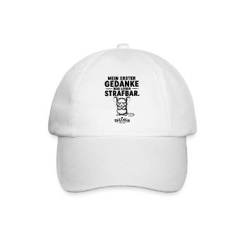 Lustiges Geschenk für Kollegen Schwarzer Humor - Baseballkappe - Weiß/Weiß - Vorne