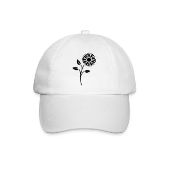 Silhouette de fleurs Art abstrait en fleurs - Casquette classique - blanc/blanc - Devant