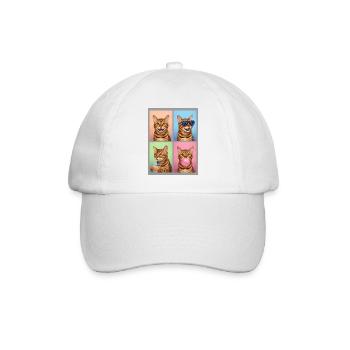 Cats Bengal Cat - Baseball Cap - white/white - Front