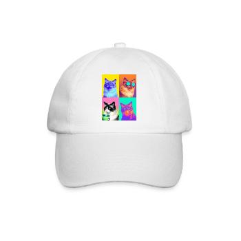 Cats Balinese Cat - Baseball Cap - white/white - Front