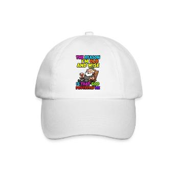 The reason I'm old and wise - Baseball Cap - white/white - Front