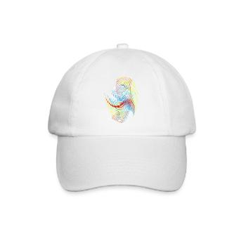 Rainbow Spiral Neon Pattern - Baseball Cap - white/white - Front