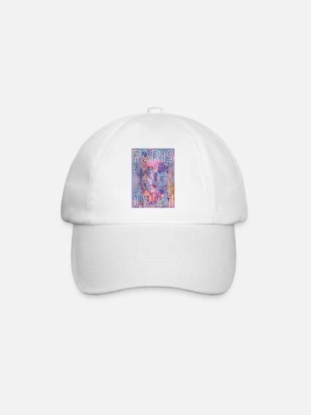 Paris 1991 Assemblée des couleurs néon - Casquette classique - blanc/blanc