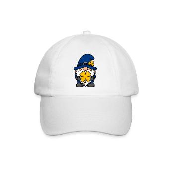 Colorful Lucky Dwarf with Shamrock - Baseball Cap - white/white - Front