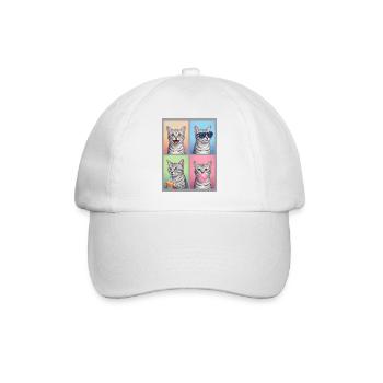 Chats Chat Mau égyptien - Casquette classique - blanc/blanc - Devant
