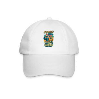  Backprint: Freestyle-Scooter Tretroller - Baseballkappe - Weiß/Weiß - Vorne