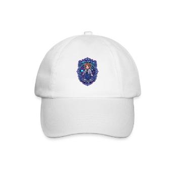 Fille cyber-pop dans le style Y2K et anime - Casquette classique - blanc/blanc - Devant