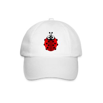 Ladybird (ladybug) 01 - Baseball Cap - white/white - Front